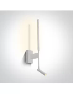 Virštinkinis sieninis dviejų krypčių šviestuvas, Baltas, 65144/W/W, ONE LIGHT
