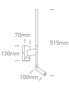 Virštinkinis sieninis dviejų krypčių šviestuvas, Baltas, 65144/W/W, ONE LIGHT