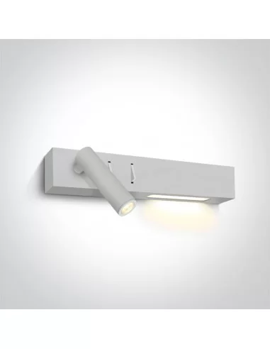 Virštinkinis sieninis dviejų krypčių šviestuvas, Baltas, 65146/W/W, ONE LIGHT