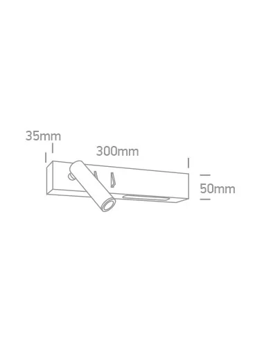 Virštinkinis sieninis dviejų krypčių šviestuvas, Baltas, 65146/W/W, ONE LIGHT