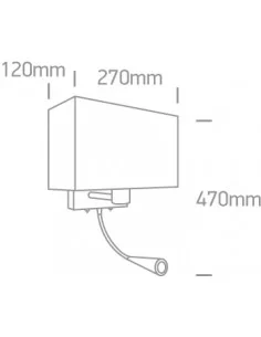 Virštinkinis sieninis dviejų krypčių šviestuvas, Chromo, 61074/C/W, ONE LIGHT