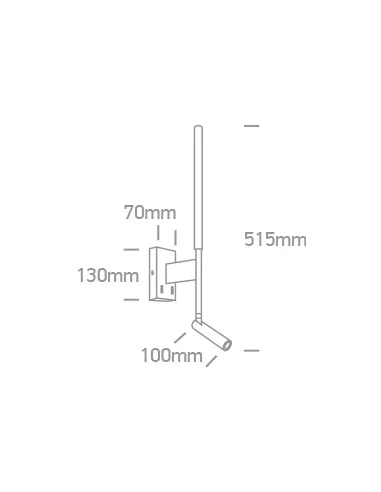 Virštinkinis sieninis dviejų krypčių šviestuvas, Juodas, 65144/B/W, ONE LIGHT