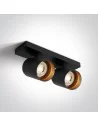 Virštinkinis sieninis dviejų krypčių šviestuvas, Juodas, 65205N/B, ONE LIGHT