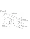 Virštinkinis sieninis dviejų krypčių šviestuvas, Juodas, 65205N/B, ONE LIGHT