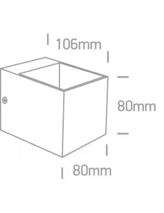 Virštinkinis sieninis šviestuvas, Baltas, 6030/W, ONE LIGHT