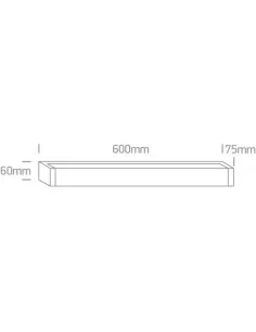 Virštinkinis sieninis šviestuvas, Chromo, 38114MA/W, ONE LIGHT