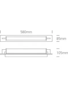 Virštinkinis sieninis šviestuvas, Chromo, 38118K/C/C, ONE LIGHT