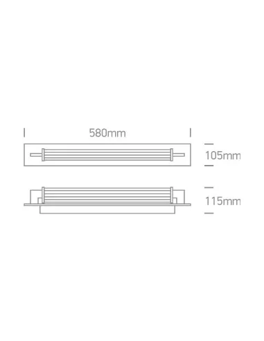 Virštinkinis sieninis šviestuvas, Chromo, 38118N/C/W, ONE LIGHT