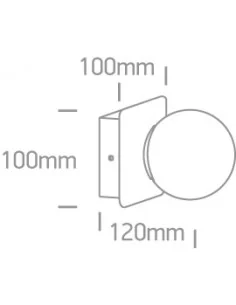 Virštinkinis sieninis šviestuvas, Chromo, 60107A/C, ONE LIGHT