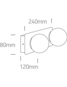 Virštinkinis sieninis šviestuvas, Chromo, 60107B/C, ONE LIGHT