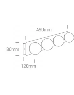 Virštinkinis sieninis šviestuvas, Chromo, 60107D/C, ONE LIGHT