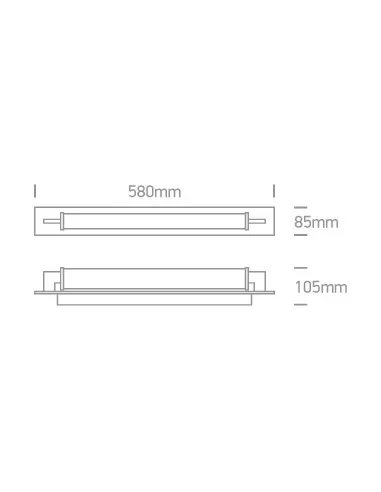 Virštinkinis sieninis šviestuvas, Šlifuotas chroma, 38118K/MC/C, ONE LIGHT