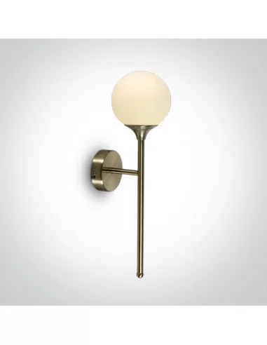 Virštinkinis sieninis šviestuvas, Šlifuotas žalvaris, 60116/BBS, ONE LIGHT