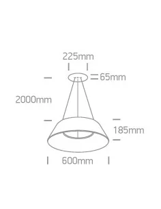 Pakabinimas šviestuvas, 63058/BGL/W, ONE LIGHT