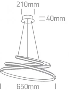 Pakabinimas šviestuvas, Baltas, 63046A/W, ONE LIGHT