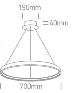 Pakabinimas šviestuvas, Baltas, 63050/W, ONE LIGHT