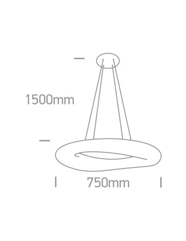 Pakabinimas šviestuvas, Baltas, 63110C/W, ONE LIGHT