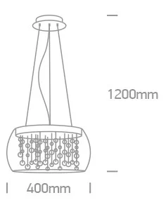 Pakabinimas šviestuvas, Chromo, 63166P, ONE LIGHT