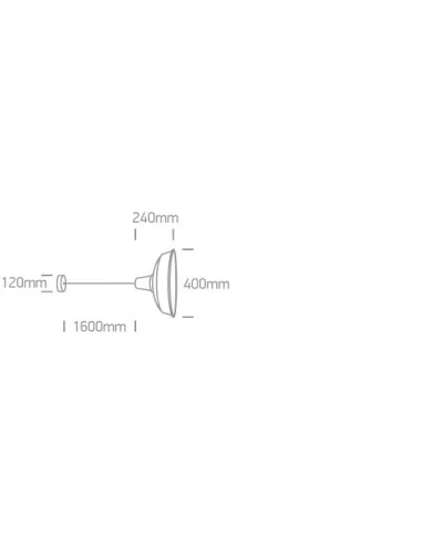 Pakabinimas šviestuvas, Juoda-chromo, 63020/B/BS, ONE LIGHT