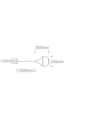 Pakabinimas šviestuvas, Juoda-chromo, 63044/B/BS, ONE LIGHT