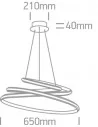 Pakabinimas šviestuvas, Juodas, 63046A/B, ONE LIGHT