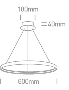 Pakabinimas šviestuvas, Juodas, 63048/B, ONE LIGHT