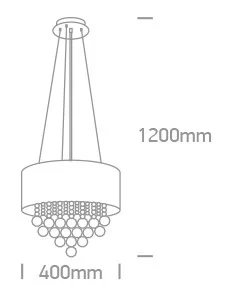 Pakabinimas šviestuvas, Pilkas, 63134P, ONE LIGHT