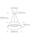 Pakabinimas šviestuvas, Šlifuota ruda, 63058/BAN/W, ONE LIGHT