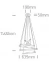 Pakabinimas šviestuvas, Šlifuotas žalvaris, 63056/BBS, ONE LIGHT