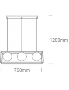 Pakabinimas šviestuvas, Žalvario, 63174C/BS, ONE LIGHT