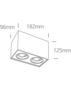 Virštinkinis dviejų krypčių šviestuvas, Baltas, 12205YA/W, ONE LIGHT