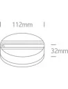 41030/W Baltas SURFACE MOUNT BASE FOR Bėgelis SPOTS, ONE LIGHT