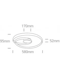 Virštinkinis šviestuvas, Baltas, 63066/W, ONE LIGHT