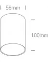 Virštinkinis šviestuvas, Juodas, 12105E/B, ONE LIGHT
