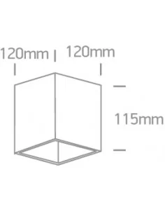 Virštinkinis šviestuvas, Juodas, 12144A/B, ONE LIGHT