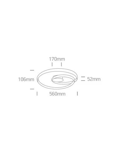 Virštinkinis šviestuvas, Žalvario, 63068/BS, ONE LIGHT