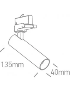 Bėginis dviejų krypčių šviestuvas, Baltas, 65108T/W/W, ONE LIGHT