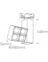 Bėginis dviejų krypčių šviestuvas, Baltas, 65406BT/W/W, ONE LIGHT
