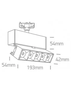 Bėginis dviejų krypčių šviestuvas, Baltas, 65506BT/W/W, ONE LIGHT