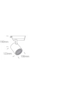 Bėginis dviejų krypčių šviestuvas, Baltas, 65624T/W/W, ONE LIGHT