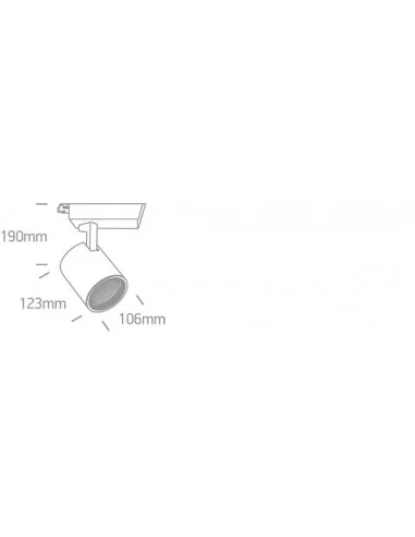 Bėginis dviejų krypčių šviestuvas, Baltas, 65624T/W/W, ONE LIGHT