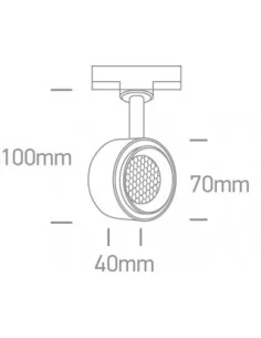 Bėginis dviejų krypčių šviestuvas, Baltas, 65644T/W/W, ONE LIGHT