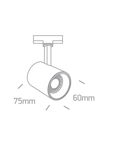 Bėginis dviejų krypčių šviestuvas, Baltas, 65646T/W/W, ONE LIGHT