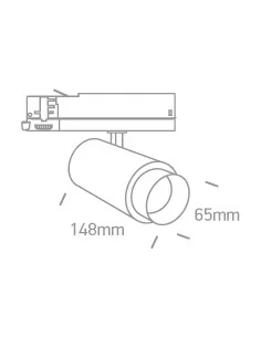 Bėginis dviejų krypčių šviestuvas, Baltas, 65650AT/W/W, ONE LIGHT