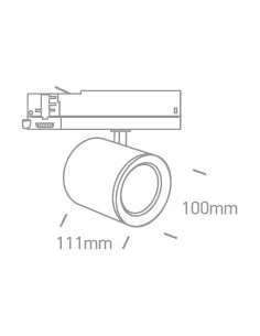 Bėginis dviejų krypčių šviestuvas, Baltas, 65654BT/W/W, ONE LIGHT