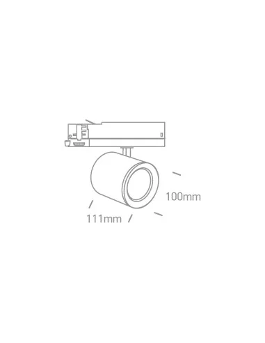 Bėginis dviejų krypčių šviestuvas, Baltas, 65654BT/W/W, ONE LIGHT