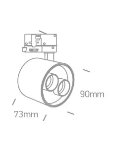 Bėginis dviejų krypčių šviestuvas, Baltas, 65656BT/W/W, ONE LIGHT