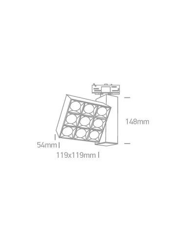 Bėginis dviejų krypčių šviestuvas, Baltas, 65906BT/W/W, ONE LIGHT