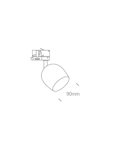 Bėginis dviejų krypčių šviestuvas, Juodas, 65105WT/B, ONE LIGHT