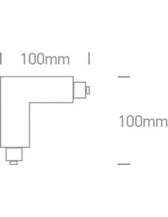 41012A/W/R Balta jungtis kampinė, ONE LIGHT